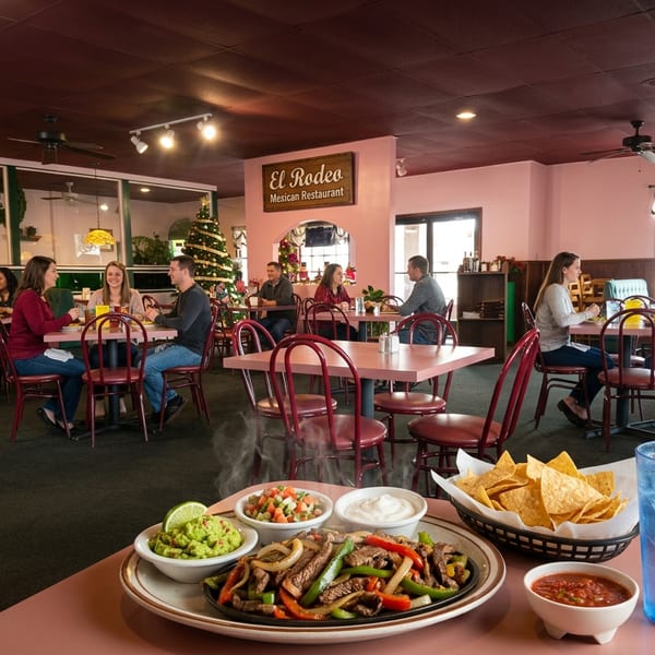 Lively dining room at El Rodeo